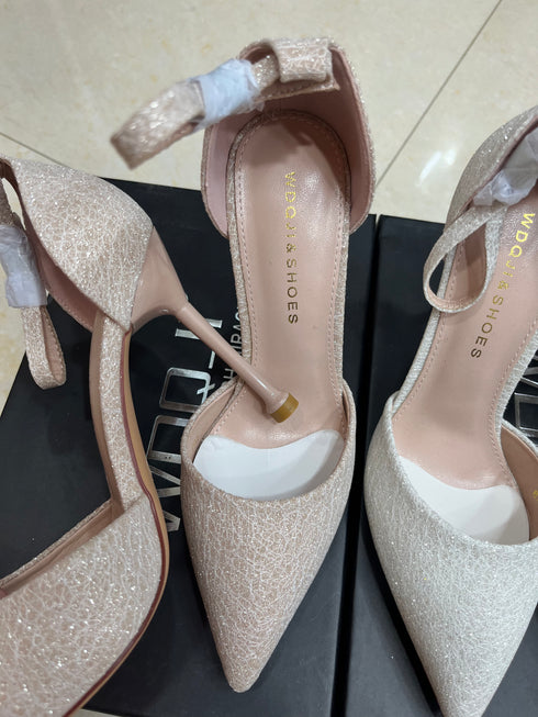 Luxury Shimmer Embellished Pointed Toe Stilettos